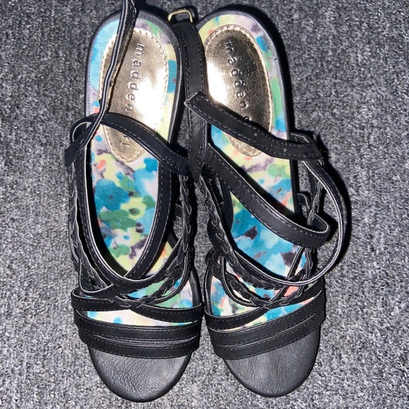 Black & tan wedges - Picture 2 of 3